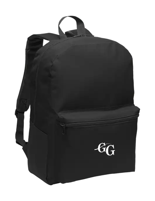 Casual Black Lightweight Laptop Backpack w/"GG" Logo