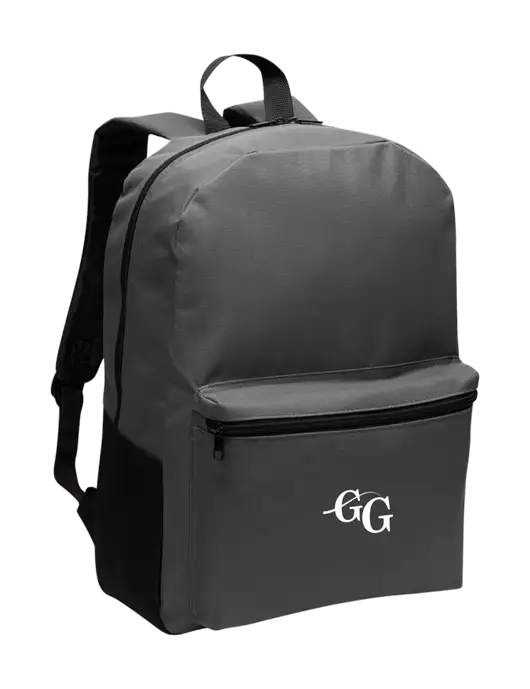 Casual Dark Charcoal Lightweight Laptop Backpack w/"GG" Logo