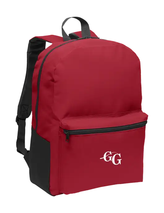 Casual Red Lightweight Laptop Backpack w/"GG" Logo