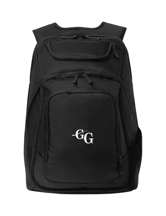 Executive Black Laptop Backpack w/"GG" Logo