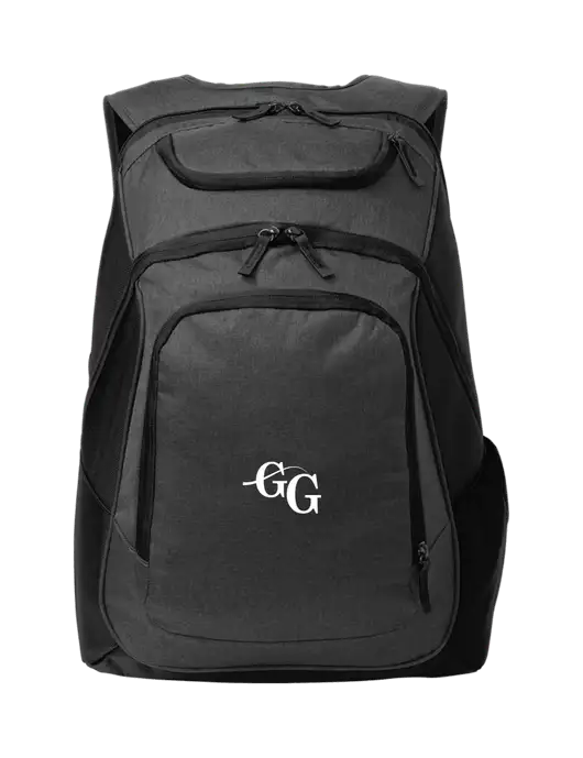 Executive Graphite Heather/Black Laptop Backpack w/"GG" Logo