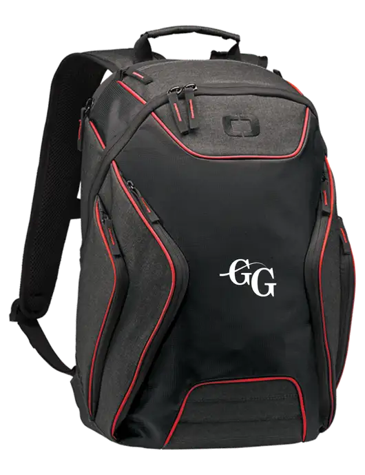 OGIO Red/Heather Grey Hatch Laptop Backpack
 w/"GG" Logo