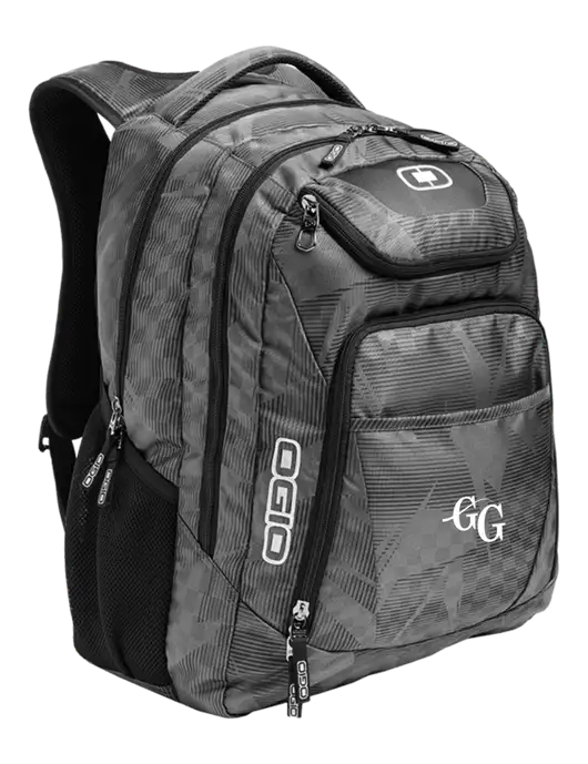 OGIO Race Day Silver Excelsior Laptop Backpack w/"GG" Logo