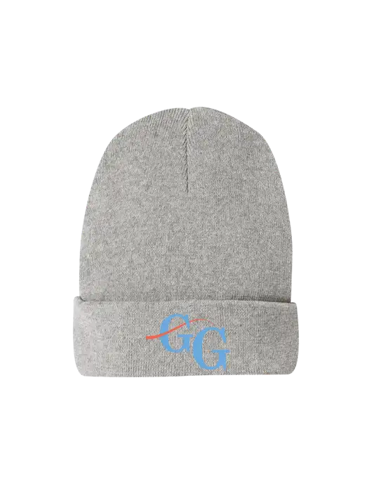 Recycled Light Heather Grey Beanie w/"GG" Logo