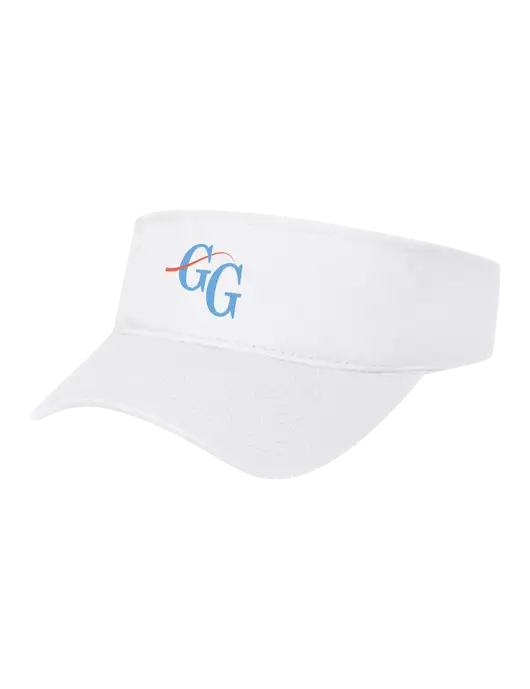 White Cap Visor w/"GG" Logo