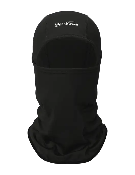 Black CornerStone Smooth Fleece Face Mask w/Global Grace Logo