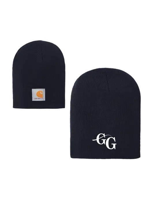 Carhartt Dark Navy Acrylic Knit Hat w/"GG" Logo