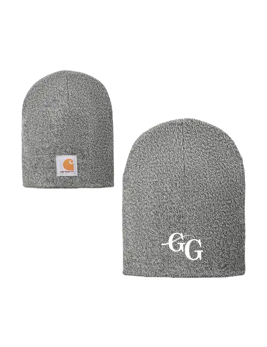 Carhartt Medium Grey Heather Acrylic Knit Hat w/"GG" Logo