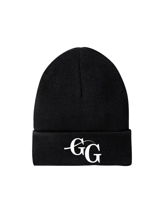 Recycled Black Beanie w/"GG" Logo