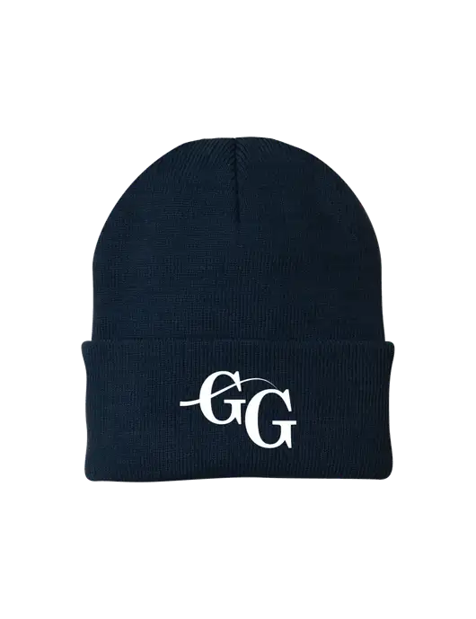 Navy Knit Cap w/"GG" Logo