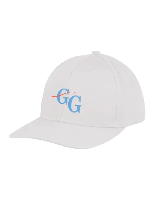 Premium Modern Structured Twill White Snapback Cap w/"GG" Logo