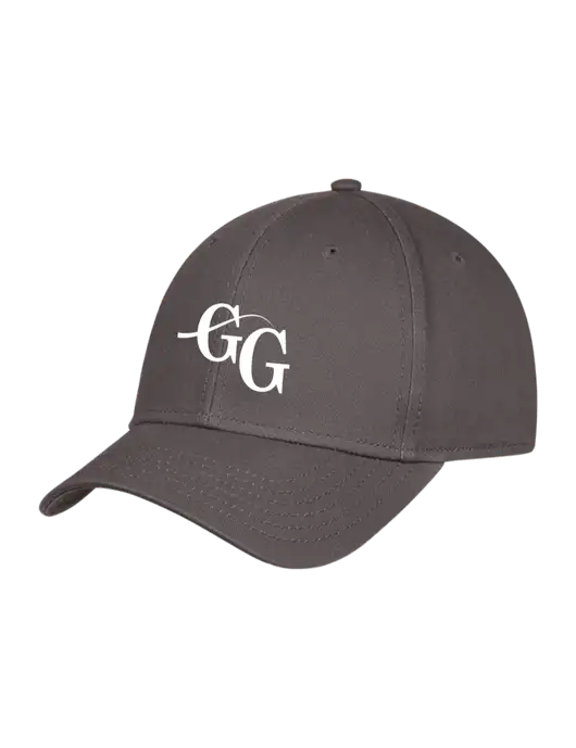 Charcoal Structured Cap Hook & Loop w/"GG" Logo