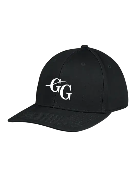 Premium Modern Structured Twill Black Snapback Cap w/"GG" Logo