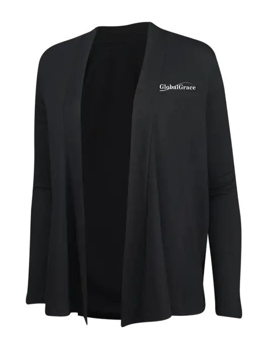 Black Womens Concept Cardigan w/Global Grace Logo