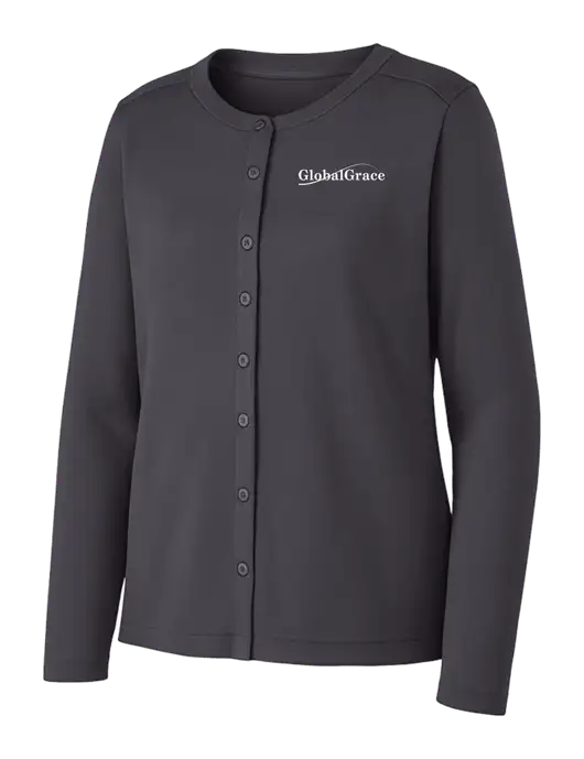 Grey Smoke Womens Concept Stretch Button-Front Cardigan Sweater w/Global Grace Logo