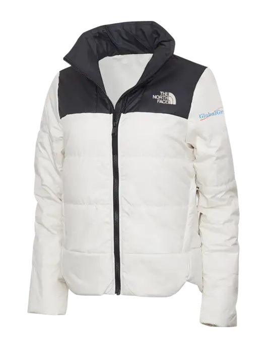 North Face Womens Vintage White Everyday Insulated Jacket w/Global Grace Logo