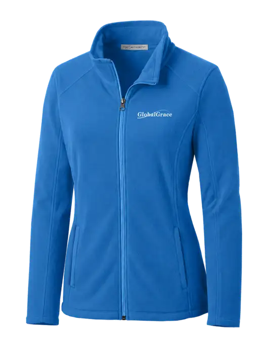 Light Royal Womens Microfleece Jacket w/Global Grace Logo