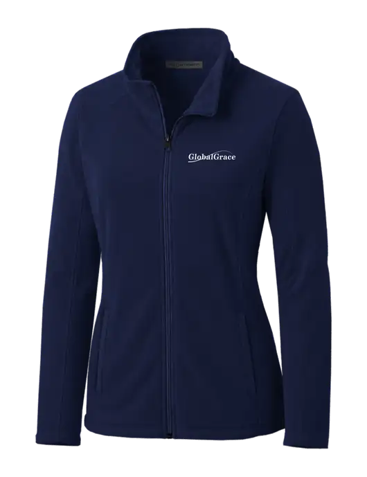 Navy Womens Microfleece Jacket w/Global Grace Logo
