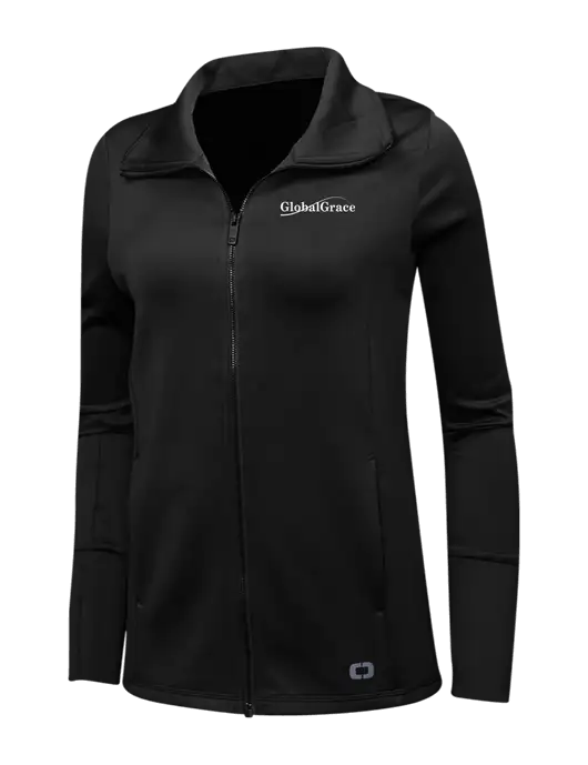 OGIO Black Womens Endurance Modern Performance Full-Zip w/Global Grace Logo