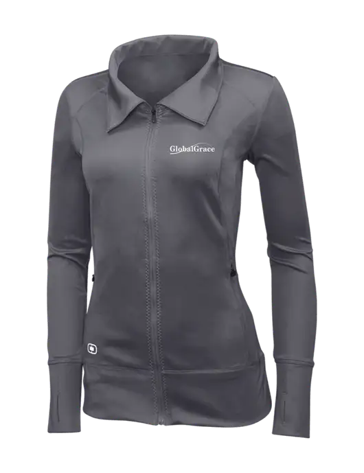 OGIO Dark Grey Womens Endurance Fulcrum Full-Zip w/Global Grace Logo