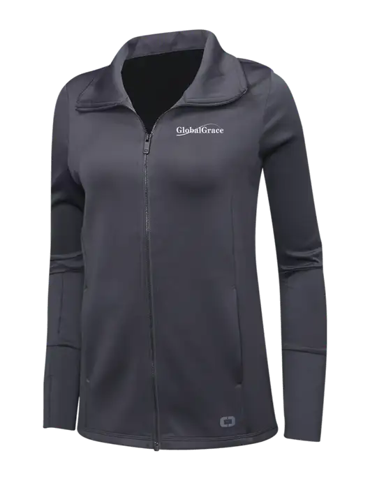 OGIO Dark Grey Womens Endurance Modern Performance Full-Zip w/Global Grace Logo