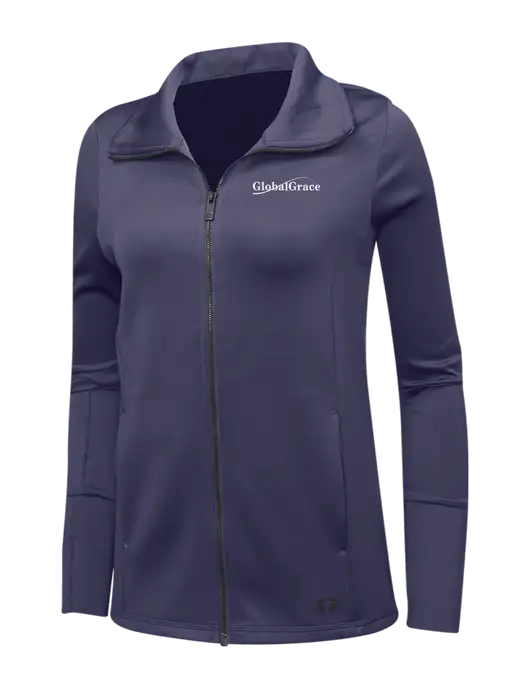 OGIO Navy Womens Endurance Modern Performance Full-Zip w/Global Grace Logo