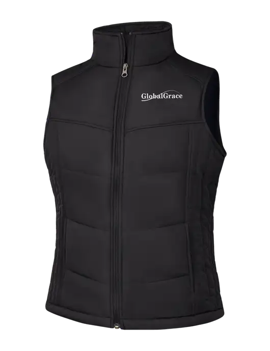 Womens Black/Black Vest w/Global Grace Logo