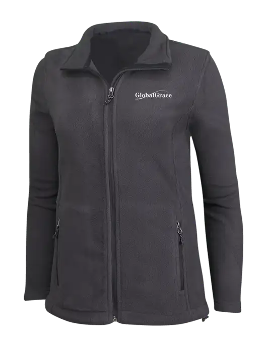 Womens Fleece Dark Grey Jacket w/Global Grace Logo