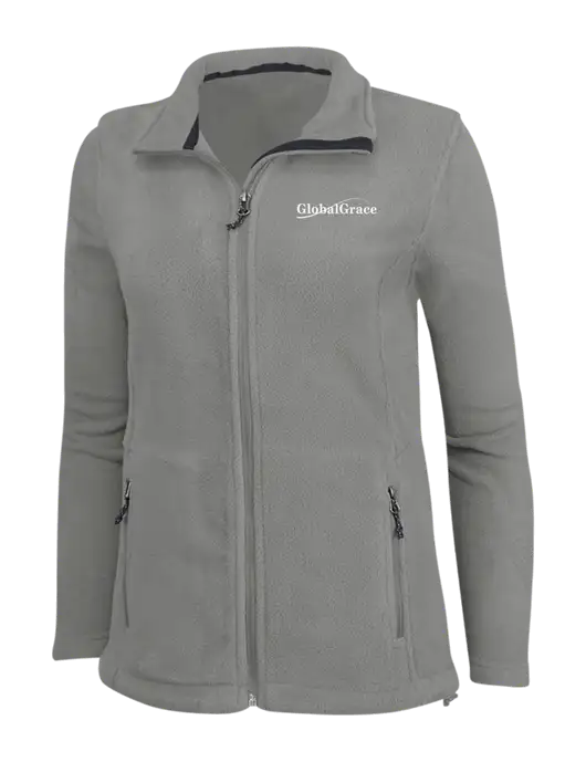 Womens Medium Grey Fleece Jacket w/Global Grace Logo