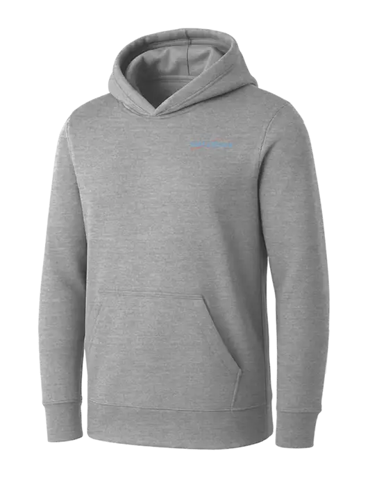 Womens Light Grey Heather Core Fleece Pullover Hooded Sweatshirt w/Global Grace Logo