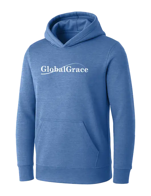 Womens Royal Heather Core Fleece Pullover Hooded Sweatshirt w/Global Grace Logo