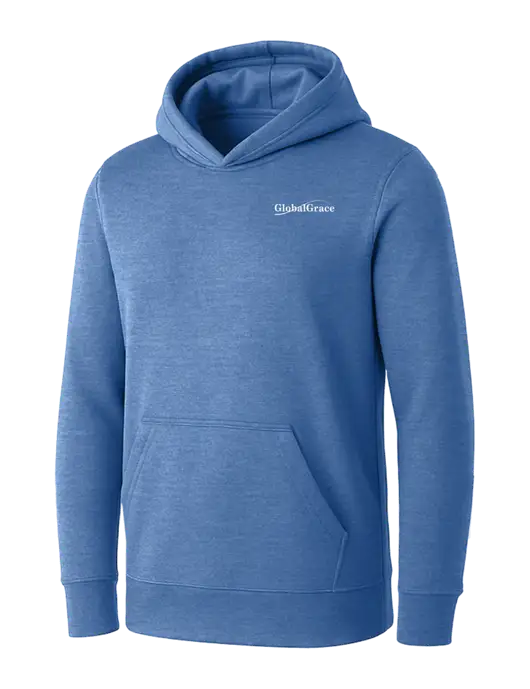 Womens Royal Heather Core Fleece Pullover Hooded Sweatshirt w/Global Grace Logo